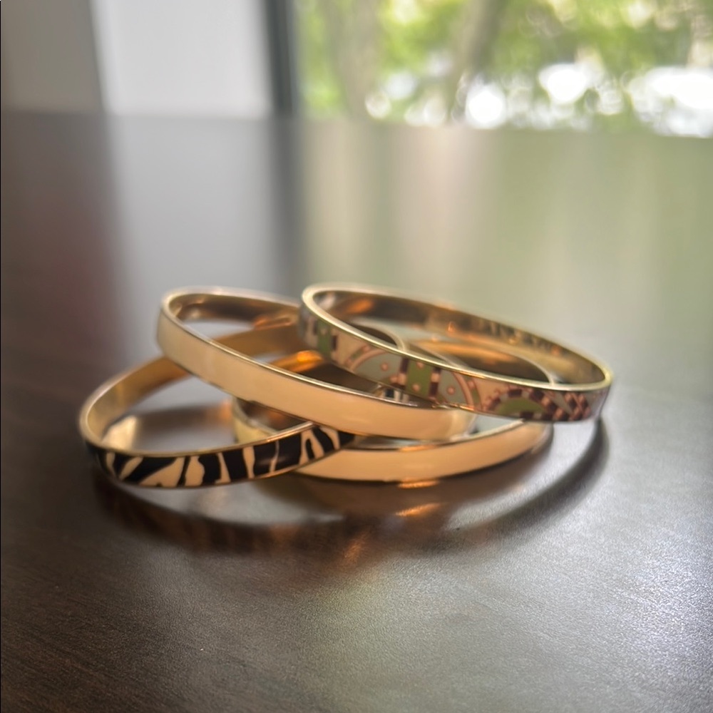 🖤 J.Crew Gold & Black Bracelet Collection – Set of 4 ✨